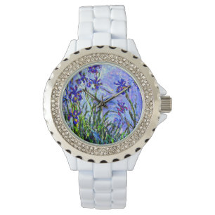 Monet - Lila Irises Horloge