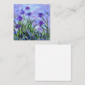 Monet Lila Irises Informatiekaartje (Voorkant / Achterkant)