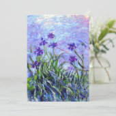 Monet Lila Irises Kaart (Staand voorkant)