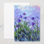 Monet Lila Irises Kaart (Voorkant / Achterkant)