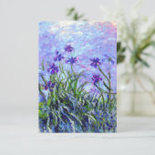 Monet Lila Irises Kaart (Staand voorkant)