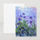 Monet Lila Irises Kaart (Voorkant / Achterkant)