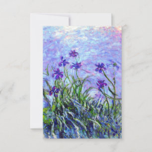 Monet Lila Irises Kaart