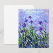 Monet Lila Irises Kaart (Voorkant / Achterkant)