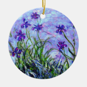 Monet Lila Irises Keramisch Ornament