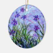 Monet Lila Irises Keramisch Ornament (Links)