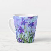 Monet Lila Irises Latte Mok (Linkerhoek)