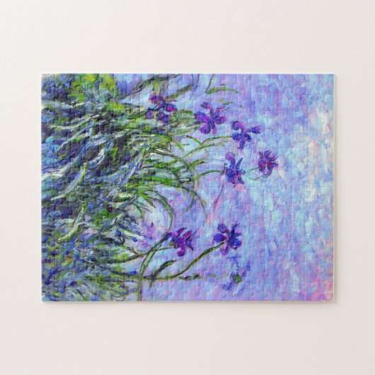 Monet Lila Irises Legpuzzel (Horizontaal)