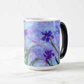 Monet Lila Irises Magische Mok (Voorkant rechts)