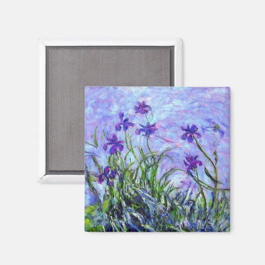 Monet Lila Irises Magneet (Voorkant / Achterkant)