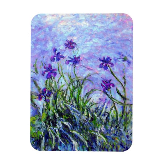 Monet Lila Irises Magneet (Verticaal)