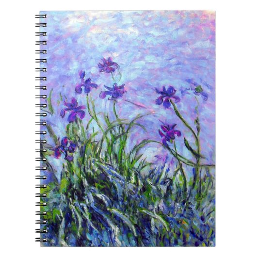 Monet Lila Irises Notitieboek (Voorkant)