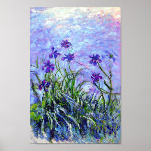 Monet Lila Irises Poster