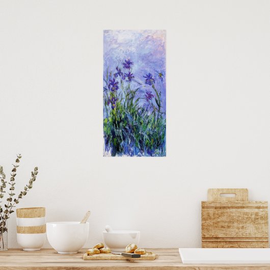 Monet Lila Irises Poster (Keuken)