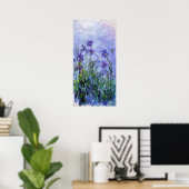 Monet Lila Irises Poster (Thuiskantoor)