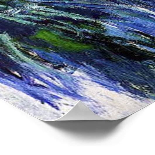 Monet Lila Irises Poster (Hoek)