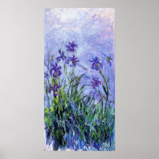 Monet Lila Irises Poster (Voorkant)
