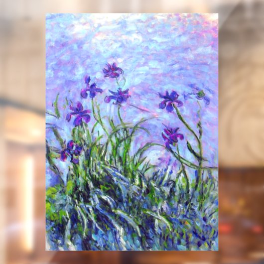 Monet Lila Irises Raamsticker (Vel 2)