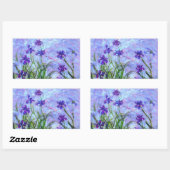 Monet Lila Irises Rechthoekige Sticker (Vel)