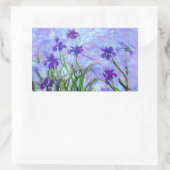 Monet Lila Irises Rechthoekige Sticker (Tas)