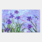 Monet Lila Irises Rechthoekige Sticker (Voorkant)