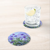 Monet Lila Irises Ronde Kartonnen Onderzetter (Insitu)