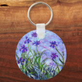 Monet Lila Irises Sleutelhanger (Voorkant)