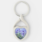 Monet Lila Irises Sleutelhanger (Voorkant)