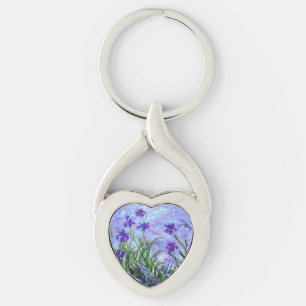 Monet Lila Irises Sleutelhanger