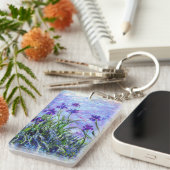 Monet Lila Irises Sleutelhanger (Voorkant Rechts)