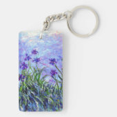 Monet Lila Irises Sleutelhanger (achterkant)