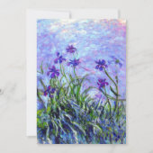 Monet Lila Irises sparen de DatumKaart Save The Date (Voorkant)