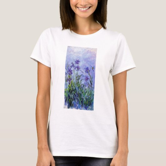Monet Lila Irises T-shirt (Voorkant)
