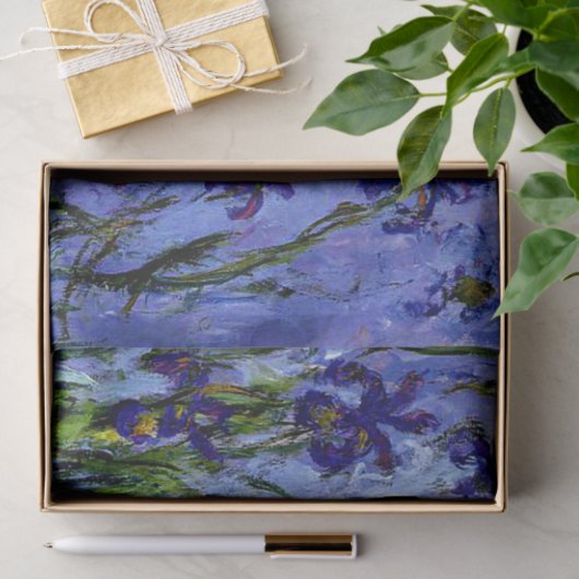 Monet - Lila Irises Tissuepapier (Geschenk)