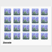 Monet Lila Irises Vierkante Sticker (Vel)