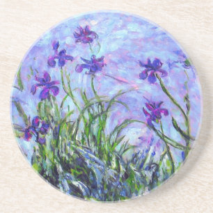 Monet Lila Irises Zandsteen Onderzetter