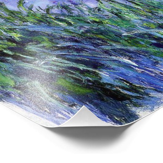 Monet Lila Irisse Print Foto Afdruk (Hoek)