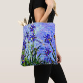 Monet - Lila Irissen, beroemd schilderij, Tote Bag (Dichtbij)