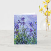 Monet Lilac Irises Note Card Kaart (Gele Bloem)