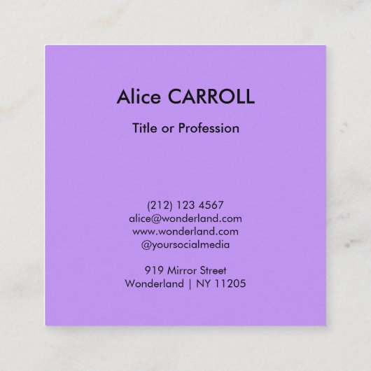 Monet - Lilac Irises / Paarse Irissen - QR Code Vierkante Visitekaartje (Achterkant)