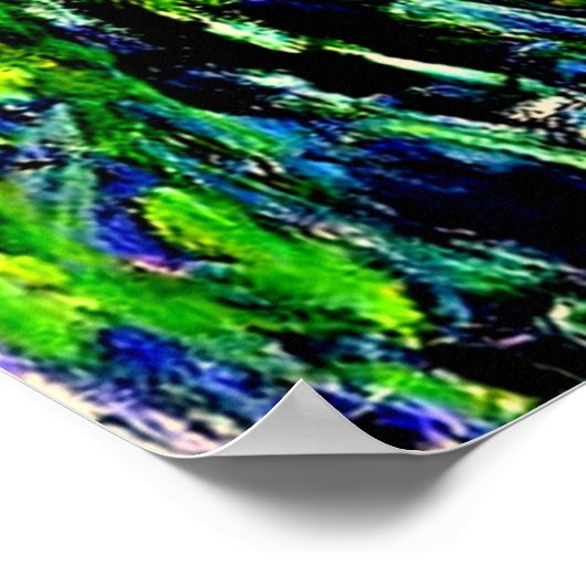 Monet - Lilacs en Irises Poster (Hoek)