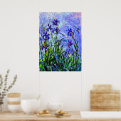 Monet - Lilacs en Irises Poster (Keuken)