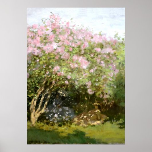Monet - Lilacs in de zon Poster (Voorkant)