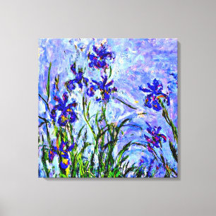 Monet - Lilacs Irises Canvas Afdruk
