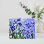 Monet - Lilacs Iriss, beroemd schilderij, Briefkaart (Staand voorkant)