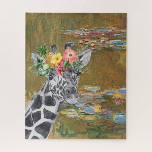 Monet Lily Pond en Giraffe Compilation Legpuzzel