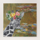 Monet Lily Pond en Giraffe Compilation Legpuzzel (Verticaal)