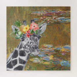 Monet Lily Pond en Giraffe Compilation Legpuzzel