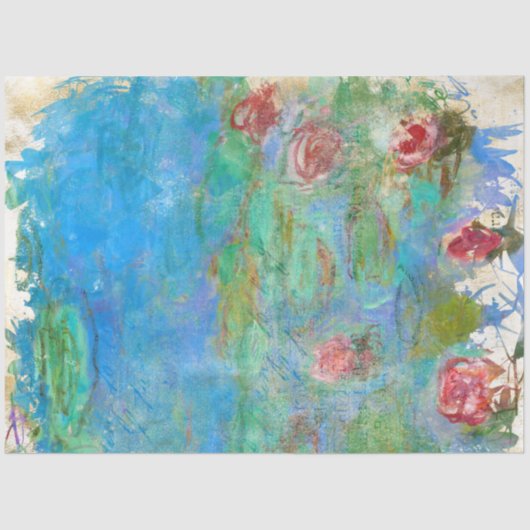 ** Monet Lily Pond Floral AR23  ontkoppeling Tissuepapier (Voorkant)