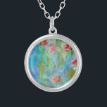 ** Monet Lily Pond Floral AR40 Vintage Zilver Vergulden Ketting<br><div class="desc">JEWELRY MET INTENTIE (r) - Steunt uw intenties energiek. RUND ketting Silver Bord Flowers Floral Design Energetical Enhanced Flowers Floral Lotus Water Lily - Classic Art - Grunge Monet Water Lilies Floral Classic Famous Famous Unious Creative Modern and Romantic Decoupage Monet Lily Pond Floral met faux Grunge Background Old-look Handwrite....</div>